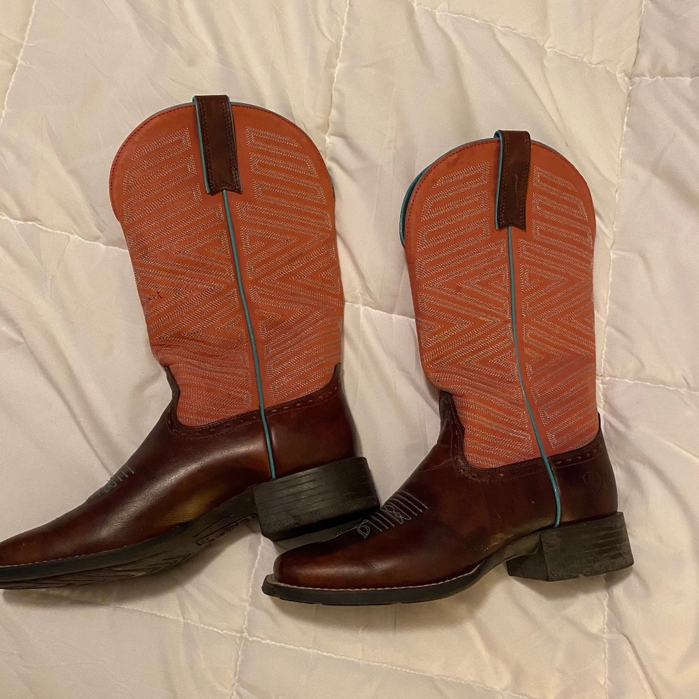 Ariat Pink/Brown Boots
